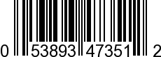 UPC-A <b>053893473512 / 0 53893 47351 2