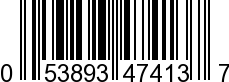 UPC-A <b>053893474137 / 0 53893 47413 7