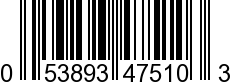 UPC-A <b>053893475103 / 0 53893 47510 3