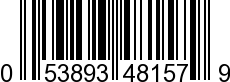 UPC-A <b>053893481579 / 0 53893 48157 9