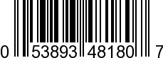 UPC-A <b>053893481807 / 0 53893 48180 7