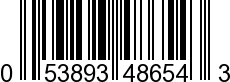 UPC-A <b>053893486543 / 0 53893 48654 3