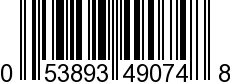 UPC-A <b>053893490748 / 0 53893 49074 8