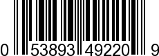 UPC-A <b>053893492209 / 0 53893 49220 9