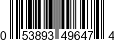 UPC-A <b>053893496474 / 0 53893 49647 4