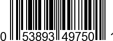 UPC-A <b>053893497501 / 0 53893 49750 1