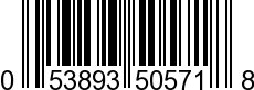 UPC-A <b>053893505718 / 0 53893 50571 8