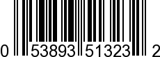 UPC-A <b>053893513232 / 0 53893 51323 2