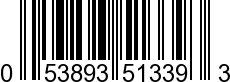 UPC-A <b>053893513393 / 0 53893 51339 3