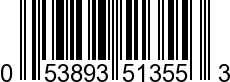 UPC-A <b>053893513553 / 0 53893 51355 3