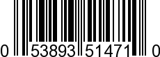 UPC-A <b>053893514710 / 0 53893 51471 0