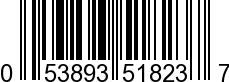 UPC-A <b>053893518237 / 0 53893 51823 7