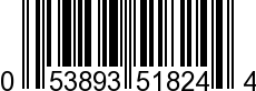 UPC-A <b>053893518244 / 0 53893 51824 4