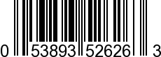 UPC-A <b>053893526263 / 0 53893 52626 3