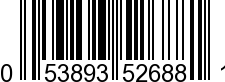 UPC-A <b>053893526881 / 0 53893 52688 1