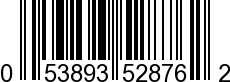 UPC-A <b>053893528762 / 0 53893 52876 2