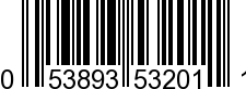 UPC-A <b>053893532011 / 0 53893 53201 1