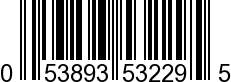 UPC-A <b>053893532295 / 0 53893 53229 5