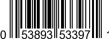 UPC-A <b>053893533971 / 0 53893 53397 1