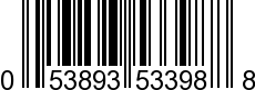 UPC-A <b>053893533988 / 0 53893 53398 8