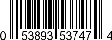 UPC-A <b>053893537474 / 0 53893 53747 4