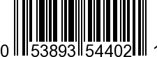 UPC-A <b>053893544021 / 0 53893 54402 1