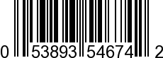 UPC-A <b>053893546742 / 0 53893 54674 2