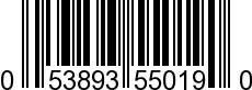 UPC-A <b>053893550190 / 0 53893 55019 0