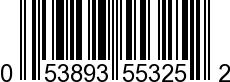 UPC-A <b>053893553252 / 0 53893 55325 2