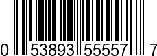UPC-A <b>053893555577 / 0 53893 55557 7