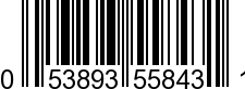UPC-A <b>053893558431 / 0 53893 55843 1