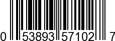 UPC-A <b>053893571027 / 0 53893 57102 7
