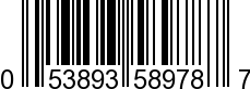 UPC-A <b>053893589787 / 0 53893 58978 7