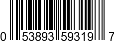 UPC-A <b>053893593197 / 0 53893 59319 7