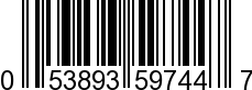 UPC-A <b>053893597447 / 0 53893 59744 7