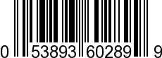 UPC-A <b>053893602899 / 0 53893 60289 9