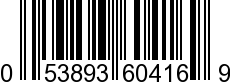 UPC-A <b>053893604169 / 0 53893 60416 9