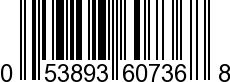 UPC-A <b>053893607368 / 0 53893 60736 8