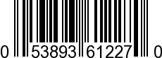 UPC-A <b>053893612270 / 0 53893 61227 0