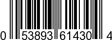 UPC-A <b>053893614304 / 0 53893 61430 4