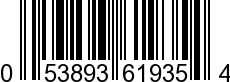 UPC-A <b>053893619354 / 0 53893 61935 4