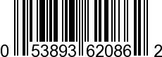 UPC-A <b>053893620862 / 0 53893 62086 2