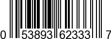 UPC-A <b>053893623337 / 0 53893 62333 7