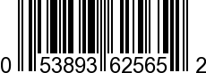 UPC-A <b>053893625652 / 0 53893 62565 2