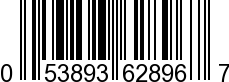 UPC-A <b>053893628967 / 0 53893 62896 7