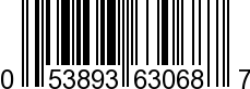 UPC-A <b>053893630687 / 0 53893 63068 7