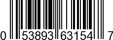 UPC-A <b>053893631547 / 0 53893 63154 7