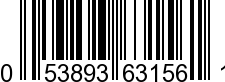UPC-A <b>053893631561 / 0 53893 63156 1