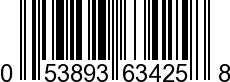 UPC-A <b>053893634258 / 0 53893 63425 8