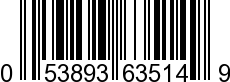 UPC-A <b>053893635149 / 0 53893 63514 9